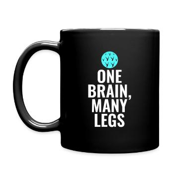 Ein Gehirn Viele Beine Synchronschwimmen Schwimmer - Tasse einfarbig - Schwarz - Links