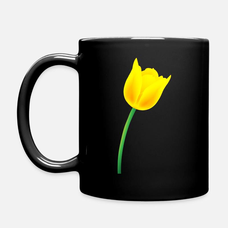 Gelbe Tulpe - Tasse einfarbig - Schwarz