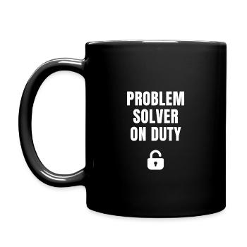 Problem solver - Tasse einfarbig - Schwarz - Links