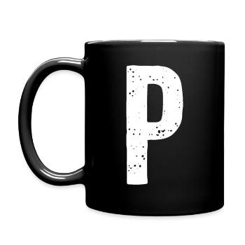P Letter - Full Colour Mug - black - Left