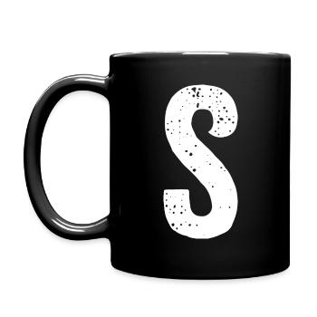 Lettre S - Mug uni - noir - Gauche