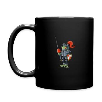 Sir Lance-a-Frog Maskottchen - Tasse einfarbig - Schwarz - Links