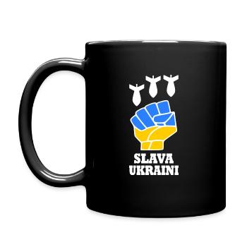 Slava ukraini - Full Colour Mug - black - Left