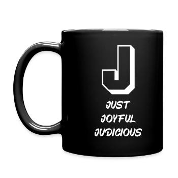 Lettre et caractères (J) - Mug uni - noir - Gauche