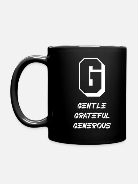 Letter & Characters (G) - Full Colour Mug - black