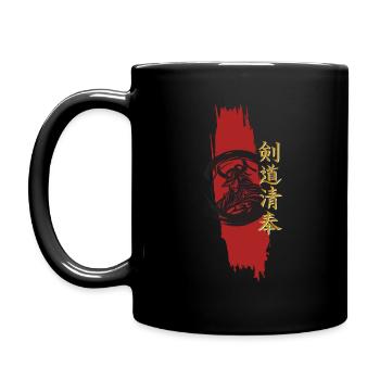 Japan Samurai Design Kanji Way of the Sword - Full Colour Mug - black - Left