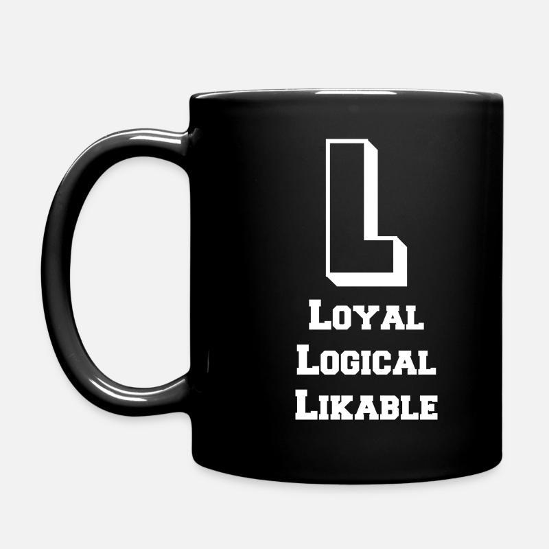 Buchstabe & Zeichen (L) - Tasse einfarbig - Schwarz