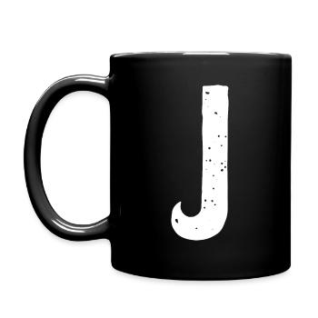 J Letter - Full Colour Mug - black - Left