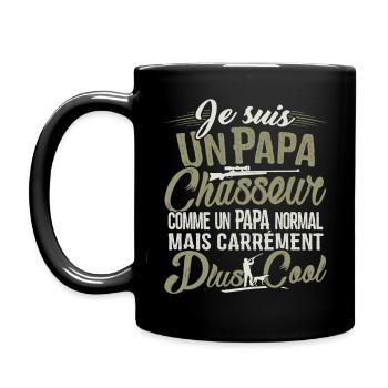 T-shirt Chasse - Papa Chasseur Plus Cool - Mug uni - noir - Gauche