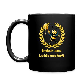 Imker Shirt - Imker aus Leidenschaft - Tasse einfarbig - Schwarz - Links