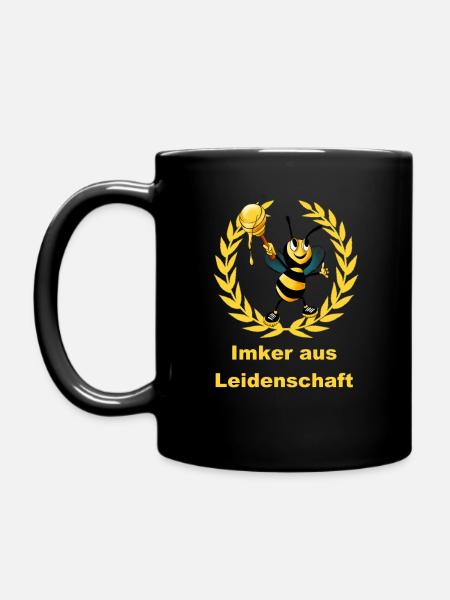 Imker Shirt - Imker aus Leidenschaft - Tasse einfarbig - Schwarz
