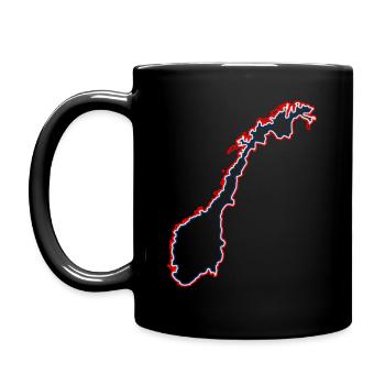 Norwegen - Tasse einfarbig - Schwarz - Links