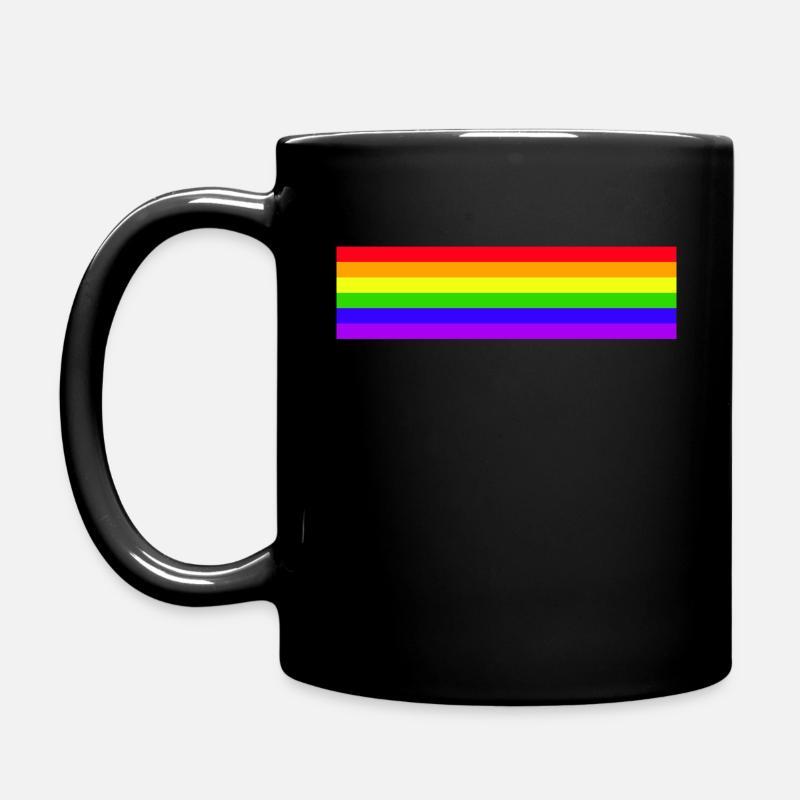 Gay Pride Flag Lesbian LGBT - Tasse einfarbig - Schwarz