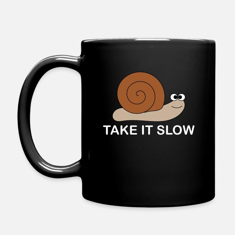 Escargot lent - Mug uni - noir