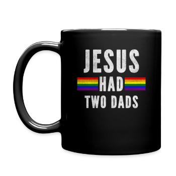 Jésus avait deux pères - Mug uni - noir - Gauche