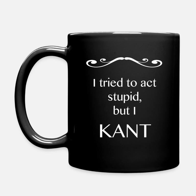 Philosophy Shirt: The Ingenious Head Immanuel Kant - Full Colour Mug - black