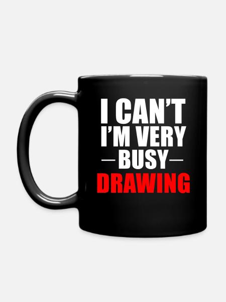 Dessin dessinateur dessin peinture cadeau - Mug uni - noir