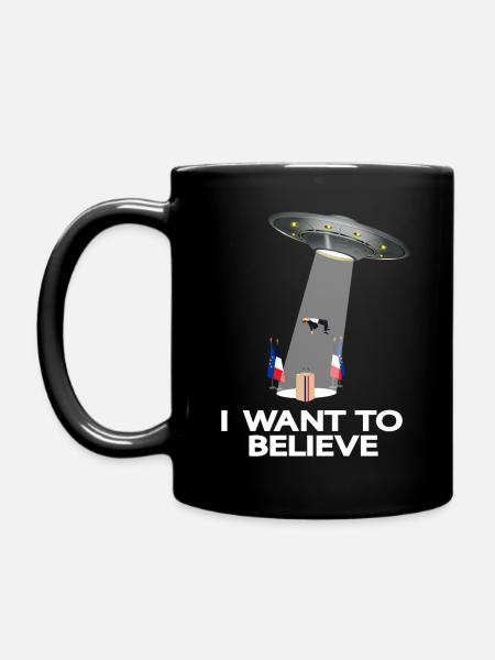 I WANT TO BELIEVE - MACRON - Mug uni - noir