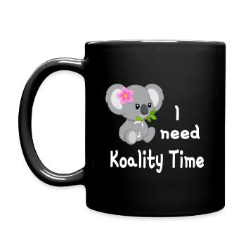 Koala needs Koality Time - Full Colour Mug - black - Left