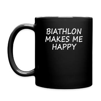 Cadeau de biathlon - Mug uni - noir - Gauche