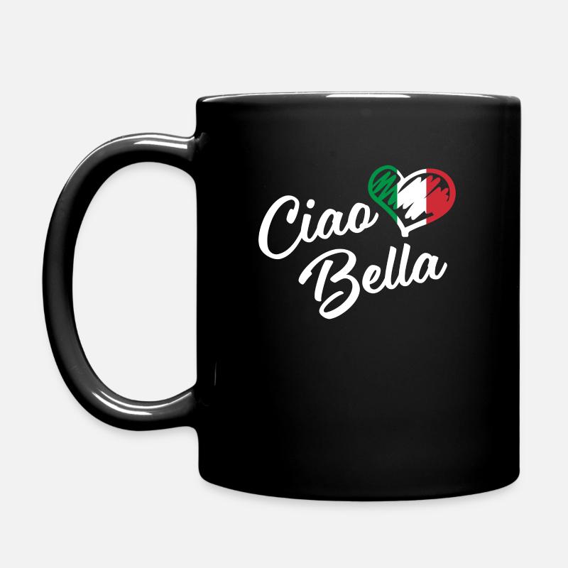 Italienisches Herz Ciao Bella Script Cute Italia - Tasse einfarbig - Schwarz