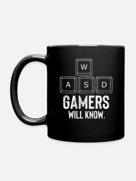 WASD Gamers Will Know - Tasse einfarbig - Schwarz