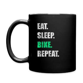 Eat Sleep Bike Repeat - Mug uni - noir - Gauche