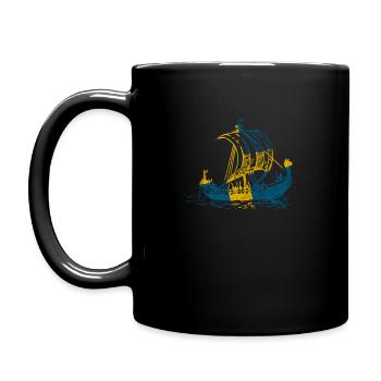 Sweden Viking Ship - Sweden Viking Ship - Full Colour Mug - black - Left