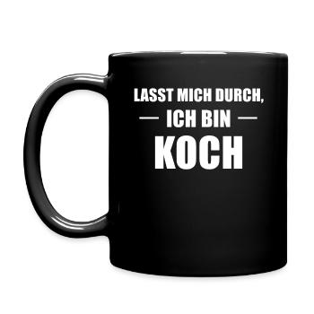 Koch Kochen Spruch Geschenk - Tasse einfarbig - Schwarz - Links
