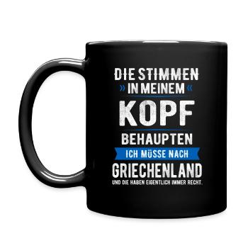 STIMMEN IM KOPF - GRIECHENLAND - SPRUCH - T-SHIRT - Tasse einfarbig - Schwarz - Links