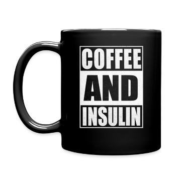 Café insuline diabétique cadeau diabétique - Mug uni - noir - Gauche