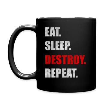 Détruire le destructeur de destruction en disant cadeau - Mug uni - noir - Gauche