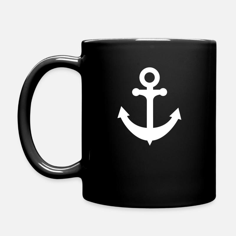 Anker - Tasse einfarbig - Schwarz