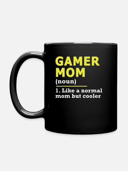 Gamer Mom Gaming Mom Gift - Enfärgad mugg - svart
