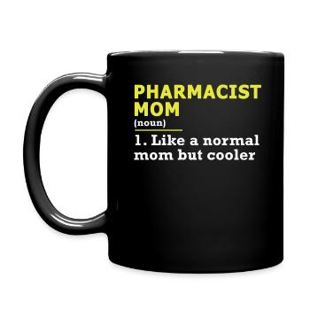 Pharmazeut Pharmazeutin Mutter Spruch Geschenk - Tasse einfarbig - Schwarz - Links