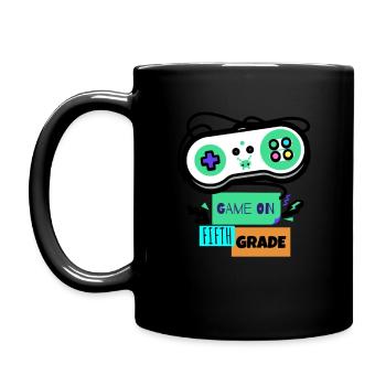 Game on Fifth Grade - First Day of 5th Grade Back - Mug uni - noir - Gauche