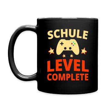 Schule Schulabschluss Abschluss Geschenk - Tasse einfarbig - Schwarz - Links