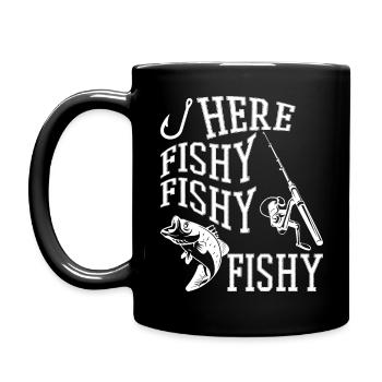Ici poisson poisson poisson - Mug uni - noir - Gauche