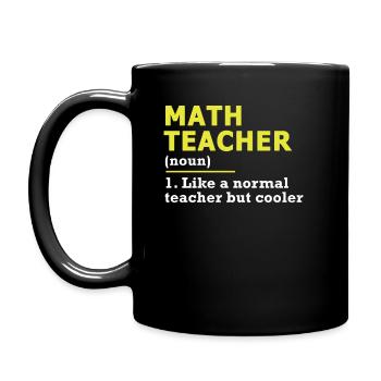 Math Math Teacher Mathematics Mathematician Gift - Full Colour Mug - black - Left