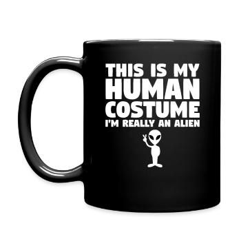 This Is My Human Costume Alien - Full Colour Mug - black - Left