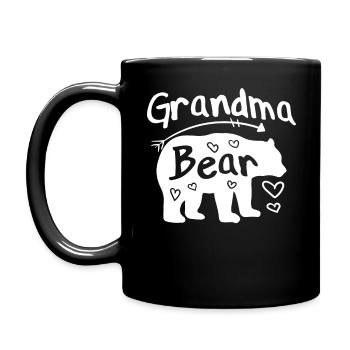 Ours de grand-mère - Mug uni - noir - Gauche