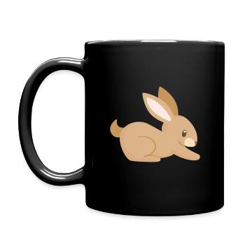 Hare - Full Colour Mug - black - Left