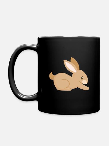 Hase - Tasse einfarbig - Schwarz