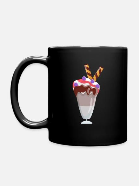 Eisbecher - Tasse einfarbig - Schwarz