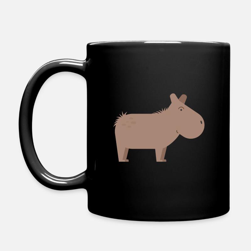 Capybara - Tasse einfarbig - Schwarz