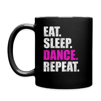 Dancing dance dancer dancer saying gift - Full Colour Mug - black - Left