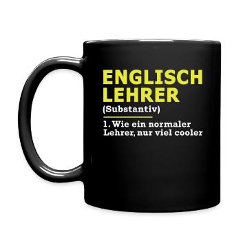 Englischlehrer Englisch Lehrer Spruch Geschenk - Tasse einfarbig - Schwarz - Links