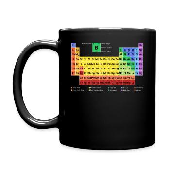 Tableau périodique des éléments nouveaux et complets - Mug uni - noir - Gauche