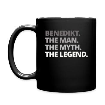 Benedict name saying gift - Full Colour Mug - black - Left