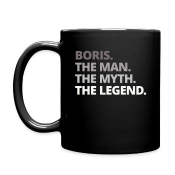 Boris name saying gift - Full Colour Mug - black - Left